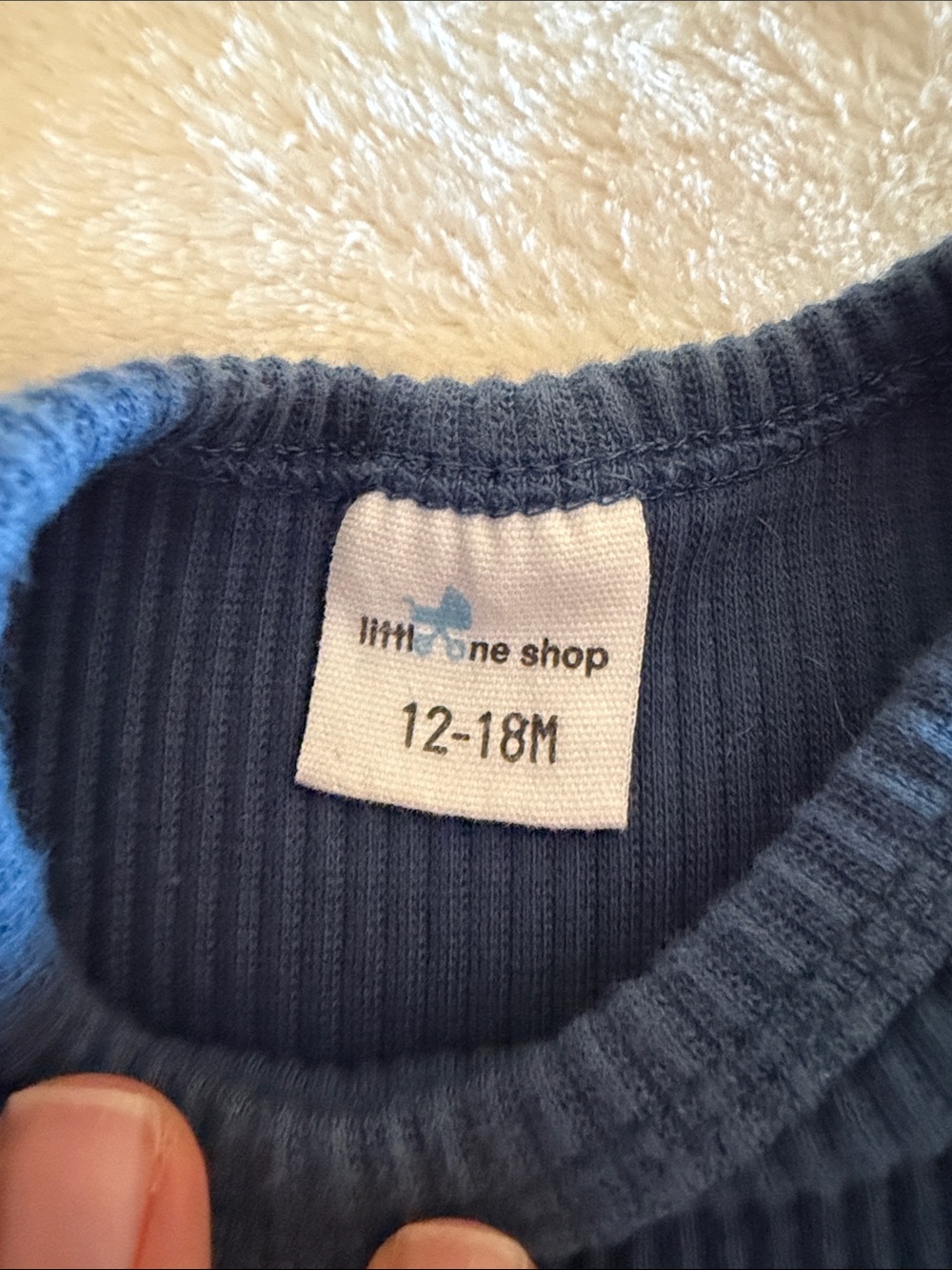 Kids Ribbed Matching  Set - dark blue - Picture 2 of 2